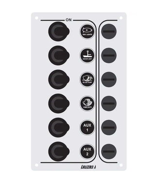 LALIZAS SWITCH PANEL 6 SWITCHES IP67 12/24V