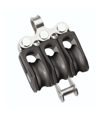 BARTON MINI BLOCK TRIPLE + DEADEYE. 20MM BALL BEARING