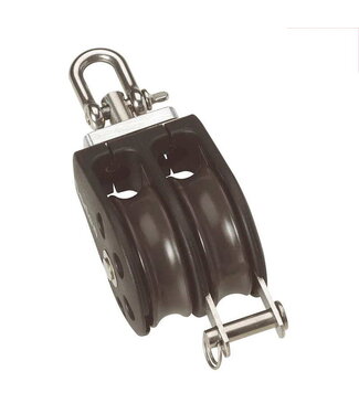 BARTON BALL BEARING DOUBLE SHEAVEBLOK+WARTEL+DEADEYE 8MM