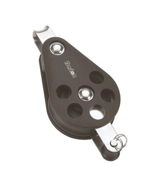 BARTON SINGLE SHEAVE CHROMEBLOK+DEADEYE 14MM