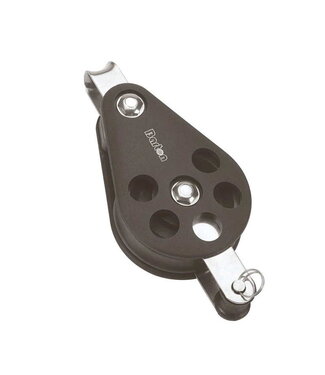 BARTON SINGLE SHEAVE CHROMEBLOK+DEADEYE 12MM