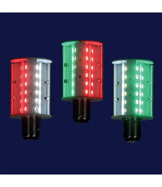 NAUTICLED BAY15D 10-35VDC 4.5W/30W TRICOLOR