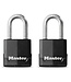 Masterlock 49 mm breed Excell®-hangslot van gelamineerd staal met bedekking en met een beugel van 38 mm lang; verpakking van 2