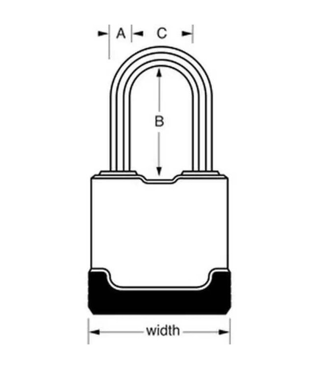 Masterlock HANGSLOT SET VAN 2 GELAMINEERD 48 MM