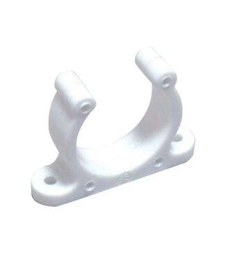 NUOVO RADE CLAMP BRACKET PLASTIC WHITE 35 mm, White VP20