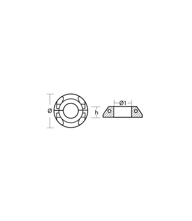TECNOSEAL 00485 MAXPROP COLLAR ANODE INT ¯46 MM