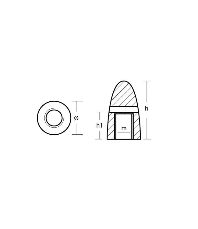 TECNOSEAL WE723 NUT PROP 25MM M16 ZINC