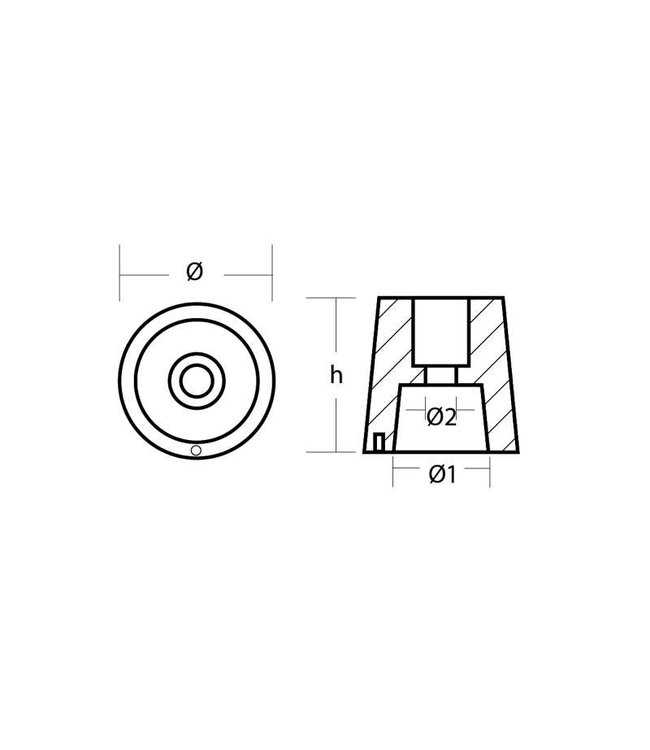 TECNOSEAL 00462 PROP NUT 35MM 0.46KG ZINC
