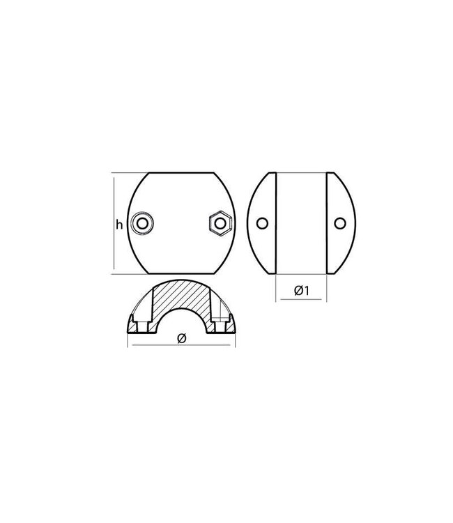 TECNOSEAL 00506USAMG SHAFT ANODE USA TYPE   ¯ 30MM