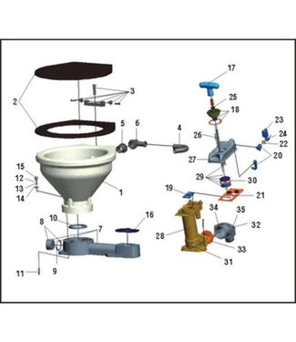 NUOVO RADE SERVICE KIT A FOR TOILET HANDPOMP