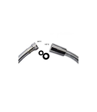 BARKA SHOWER HOSE PL.CHROME 3/8"F- 1/2"C 2 MTR