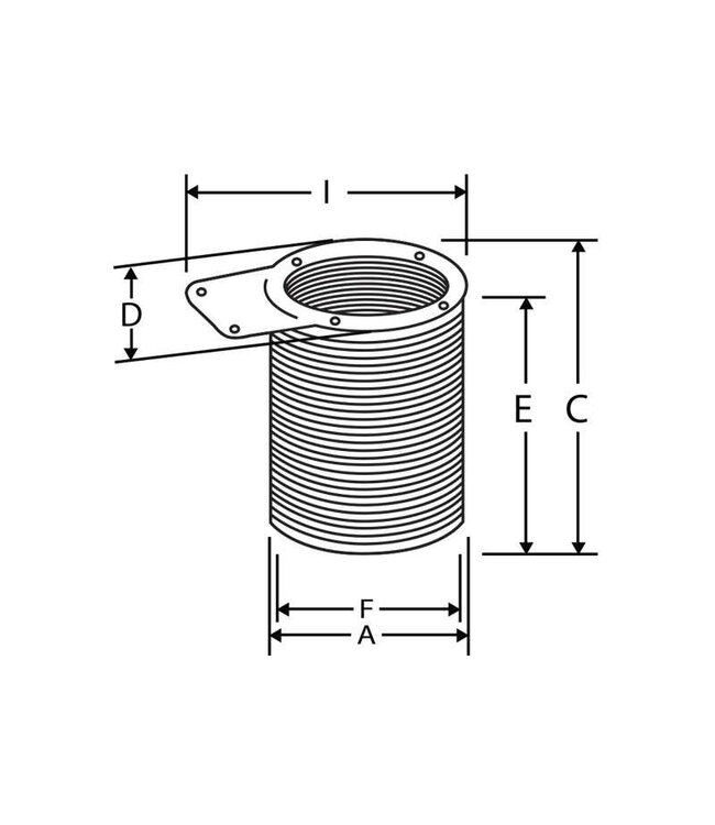 LALIZAS DOORVOER Ø68MM TERUGSLAGKLEP 107MM ZW