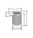 LALIZAS 43242 Thru-Hull Ø68mm w/Non-return Valve, L.107mm, Black