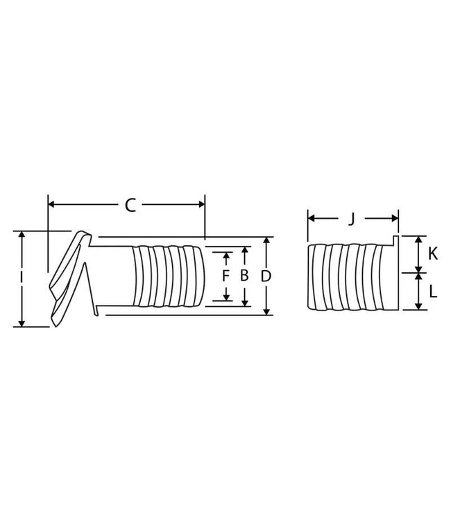 LALIZAS THRU-HULL SYSTEM W/FLAP FOR HOSE Ø79MM WHITE