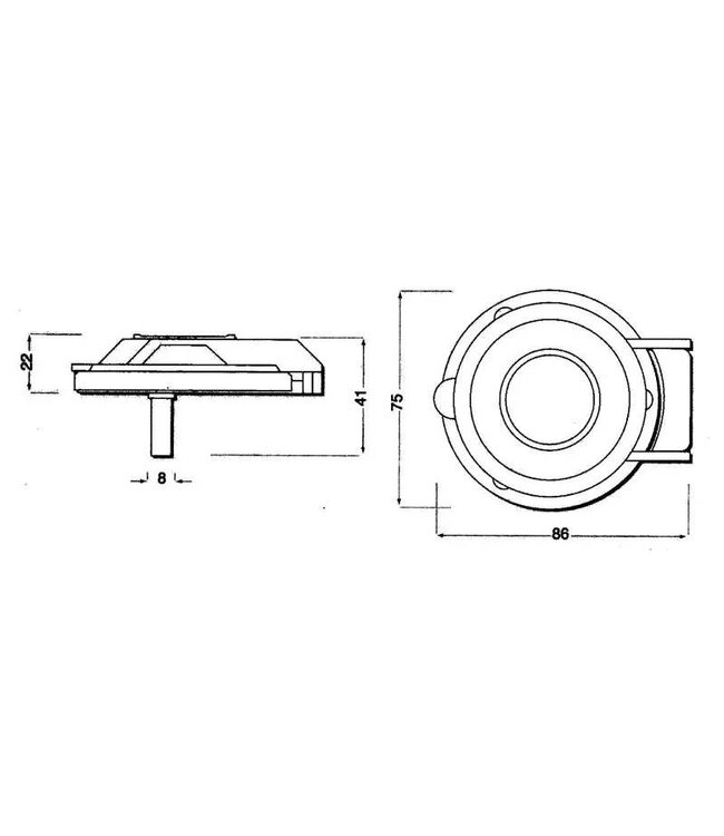 MZ Electronic VOETSCHAKELAAR+KAP VIEREN KUNSTSTOF
