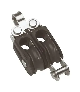 BARTON MINI BLOCK DOUBLE + DEADEYE. 20MM