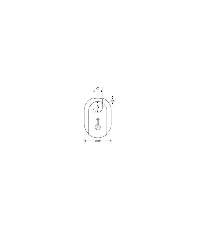 Masterlock Hangslot uit de Titanium serie met schouder. 60mm breed huis van RVS met beugel van gehard staal.
