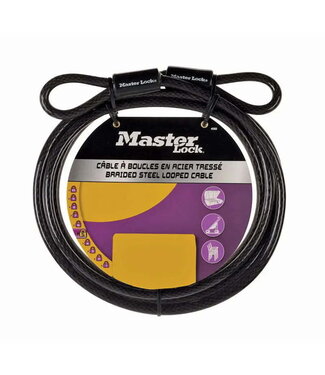 Masterlock CABLE 10MM BLACK VINYL <4,5 m