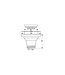 BARKA AFVOER RECHT 110MM 38MM (1 1/2")