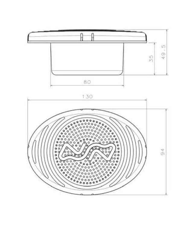 NUOVO RADE HOORN 12V FLUSH MOUNT 1.5A