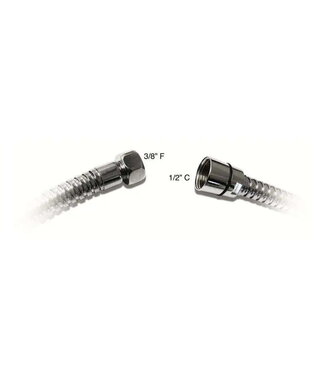 BARKA SHOWER HOSE BR.CHROME 1/2"C 1,5MTR 3/8"