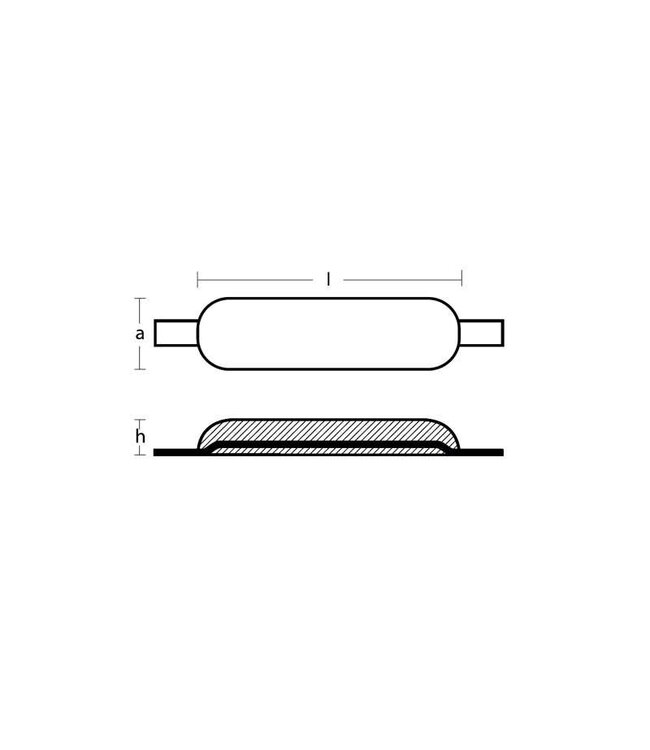 TECNOSEAL ROMP ANODE LASSTRIP ZINK 200MM 1.0KG
