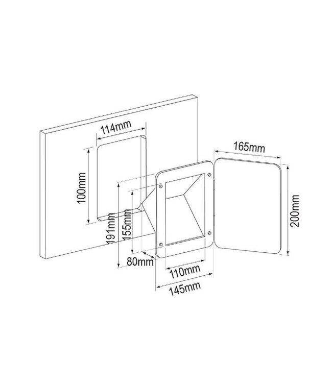 LALIZAS OMHUIZING VOOR DEKVULDOP WIT 145X191