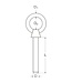 OOGBOUT MET RING EN MOER RVS M8x80 mm
