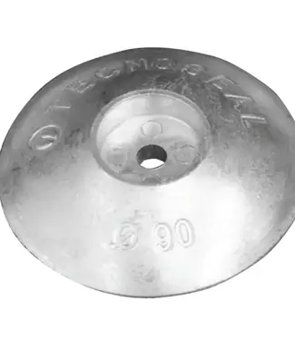 TECNOSEAL RUDDER ANODE PAIR ƒ¿90 MM WITH HARDWARE