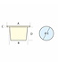LALIZAS OMHUIZING VOOR DOUCHE CREME 95X95