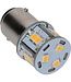 NAUTICLED Ba15D LED, Bayonet double pin with internal 10-35VDC stabilizing driver, 2700K CCT, Ra>85. Steppless dimmable LED without buzzing or quick fade out.