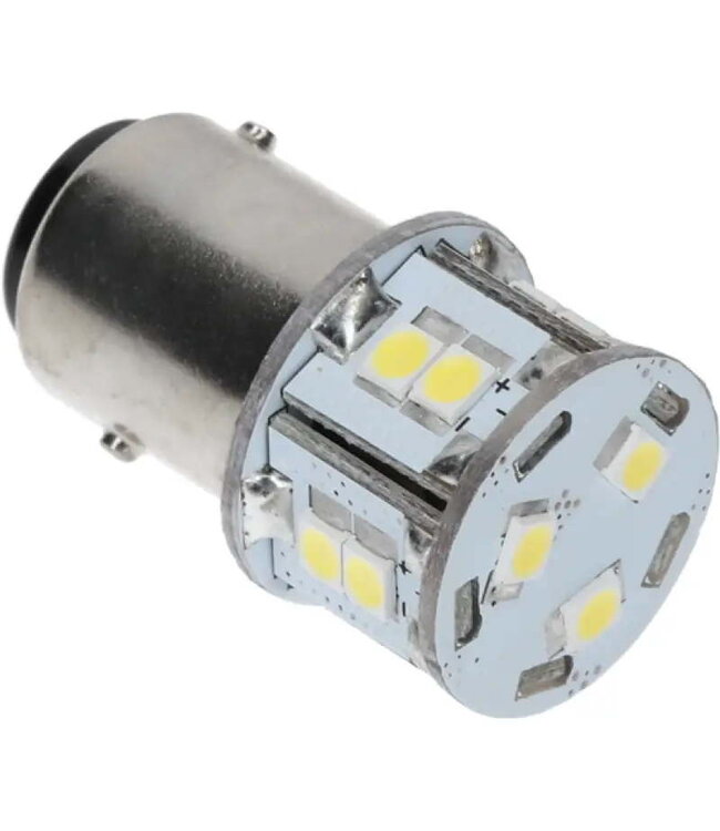 NAUTICLED Bay15D LED, Bayonet indexed with internal 10-35VDC stabilizing driver, 6000K CCT.