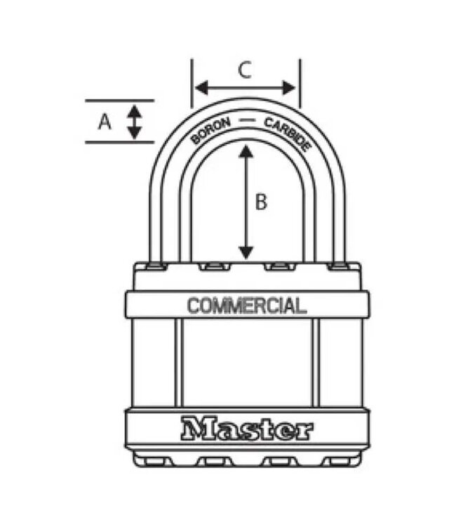 Masterlock HANGSLOT RVS GELAMINEERD 44 MM
