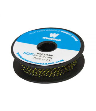 WINDESIGN MINIREEL 1.2 MM VECTRAN 15 M, FLUOR GEEL