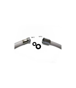 BARKA SHOWER HOSE WHITE 3/8"F-1/2"C 2 MTR
