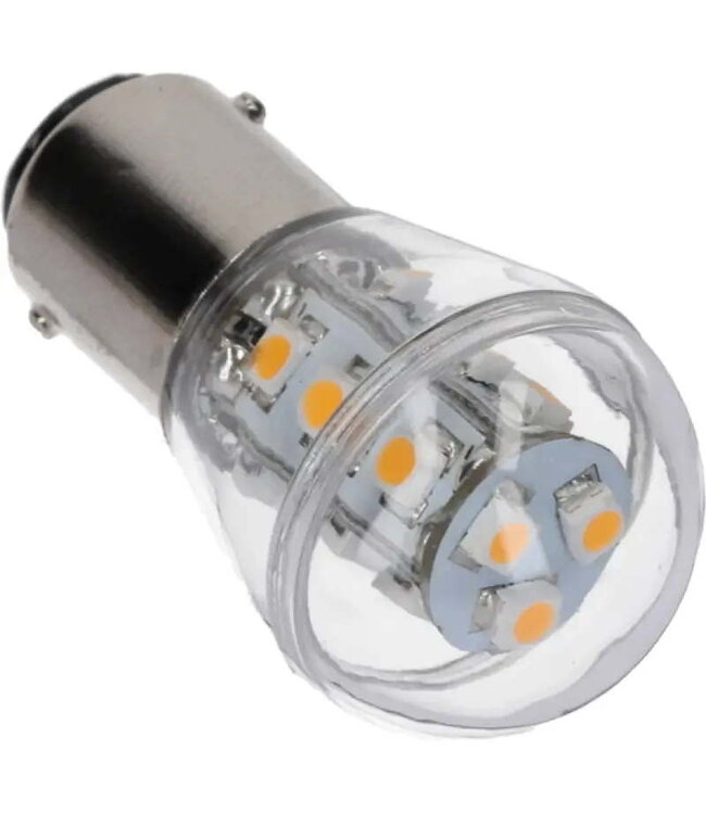 NAUTICLED BA15D DUBBEL 10-35VDC 1.6W/15W WW