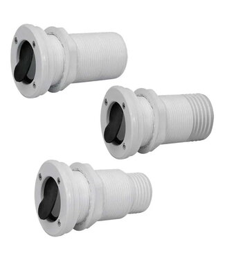 NUOVO RADE DOORVOER UITLAAT+KLEP WIT ƒ˜45/55mm