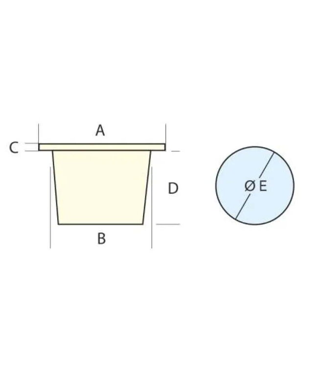 NUOVO RADE LOSSE BEHUIZING VOOR WATERTAP WIT 95 X 95 MM