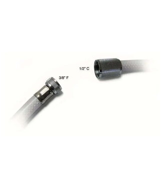 BARKA SHOWER HOSE 3/8"F- 1/2"C 1,5MTR White