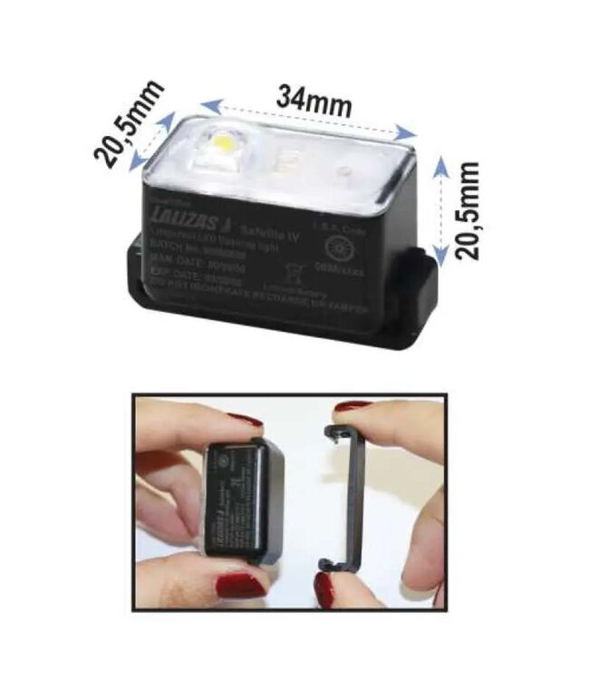 LALIZAS Laliza's reddingslicht LED strobe voor ieder soort reddingsvest. Maakt je zichtbaar op zee bij te water raken. Lamp wordt automatische geactiveerd bij aanraking met water.