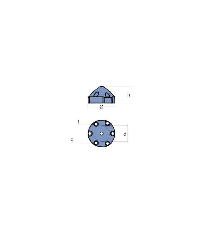 TECNOSEAL SCHROEFANODE MAX PROP 6 ZINK 61MM 0,26KG