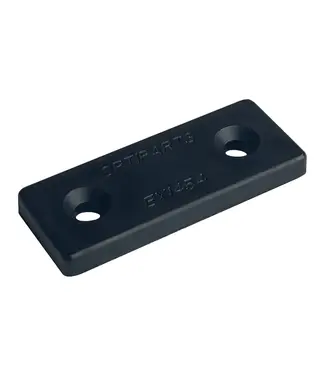 Optiparts HANGING STRAP MOUNTING SMALL PLATE BLACK. SET OF 10
