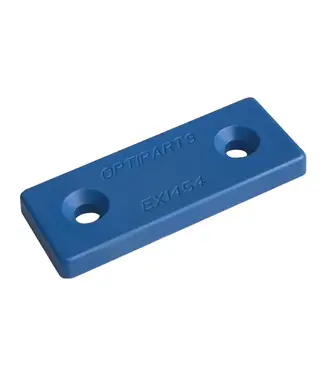 Optiparts HANGING STRAP MOUNTING SMALL PLATE BLUE. SET OF 10