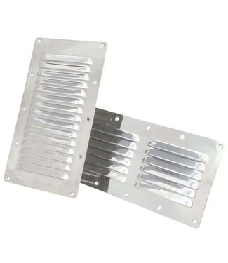 NUOVO RADE VENTILATION GRILLE LOUVRE S.STEEL 316 0,8MM 230x115 mm