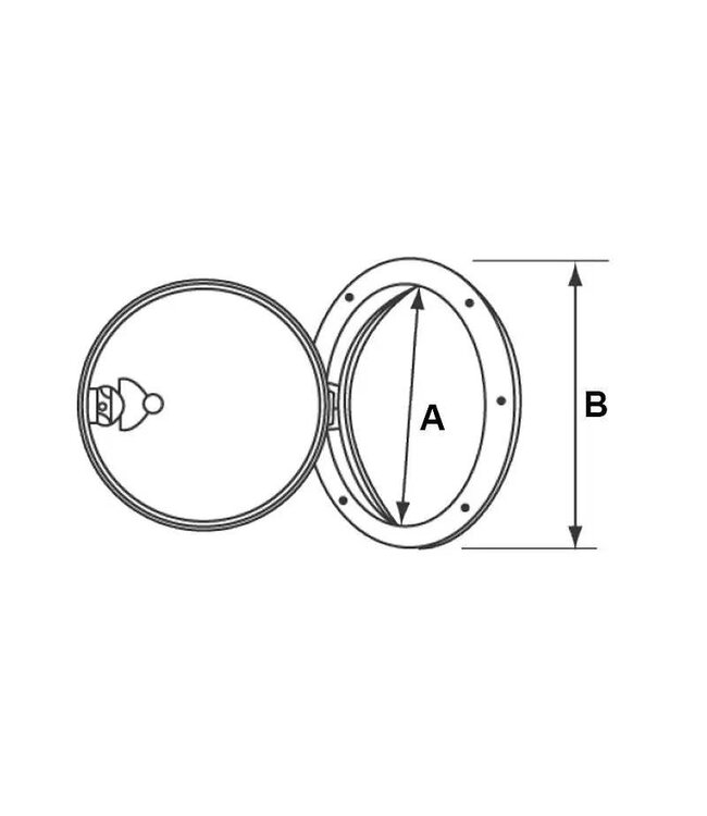 NUOVO RADE INSPECTIEDEKSEL ROND Wit, 133 mm