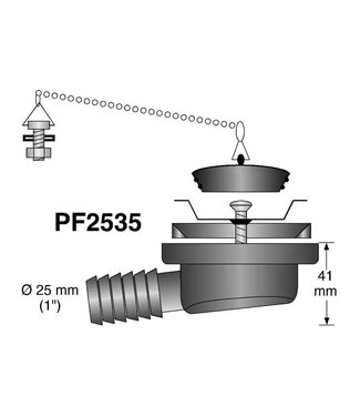 BARKA DRAIN AT RIGHT ANGLE 25MM (1")