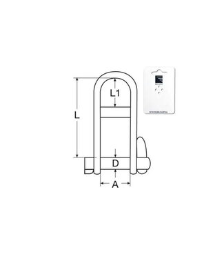 D-QUICK SHACKLE FORGED + BRIDGE 8 mm - blister card