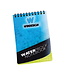Optiparts Een must-have voor iedereen. All-weather notitieboek met spiraalbinding aan de bovenkant. Uw tekst verdwijnt niet, zelfs niet als deze nat is.  Formaat: 10 x 15 cm, 100 pagina's.