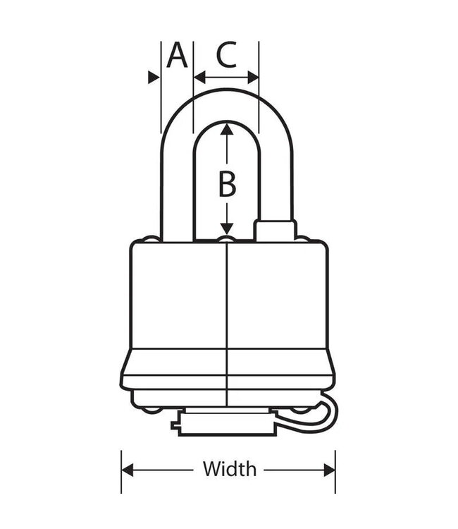 Masterlock HANGSLOT GELAMINEERD 40 MM