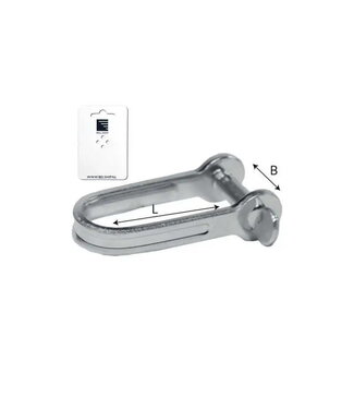 PLATE SHACKLE-D- MODEL 6 mm 14x40 mm - blister card